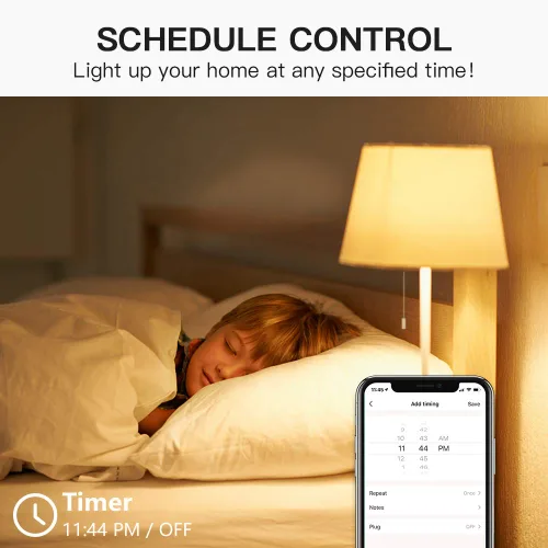 Vista 3 de TREATLIFE Enchufe de atenuación inteligente, paquete de 2 enchufes inteligentes para exteriores, funciona con Alexa y Google Assistant, control