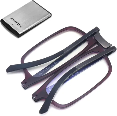 Vista 9 de Missfive Gafas de Lectura Plegables Premium con Bloqueo de Luz Azul para Hombres y Mujeres, Ultradelgadas Plegables Portátiles de Viaje con Estuche
