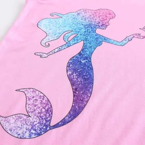 Vista 3 de QPANCY Chicas a juego Camisones Princesa Flutter Manga Pijamas Ropa de dormir Vestidos de Noche