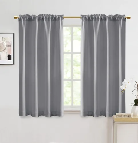 Vista 17 de Cortinas opacas de 48 pulgadas de largo, 34 pulgadas de ancho x 48 pulgadas de largo, cortinas opacas cortas con aislamiento térmico para Beige