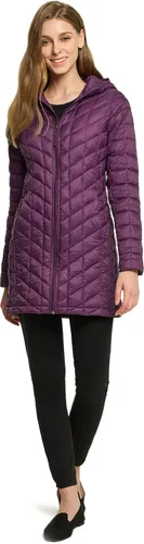Vista 8 de TSLA Chaquetas acolchadas ligeras y plegables para mujer con capucha, abrigo largo de invierno resistente al agua