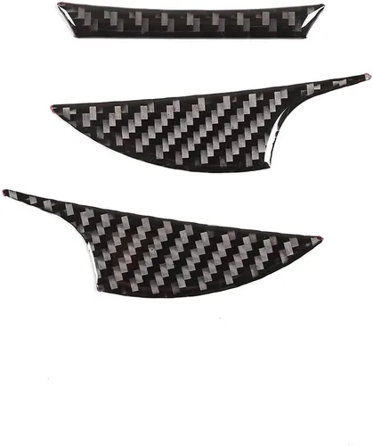 Vista 7 de Para Toyota Highlander 2009 2010 2011 2012 2013 fibra de carbono real 3D adhesivo tablero tablero marco interior accesorios de coche