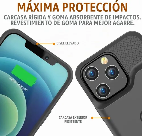 Vista 6 de Alpatronix Funda de batería para iPhone 14 Pro y iPhone 14 (6.1 pulgadas), funda protectora resistente y delgada de carga extendida portátil
