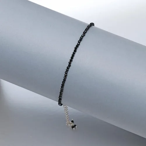 Vista 11 de Gempires - Tobillera ligera hecha a mano con cuentas, diseño clásico, hipoalergénica, chapada en plata de 11 pulgadas, regalo único para uso diario