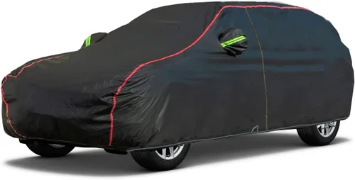 Vista 25 de AUQDD Funda de automóvil sedán de 6 capas de alta calidad, impermeable, para todo tipo de clima, resistente a la intemperie, protección solar UV