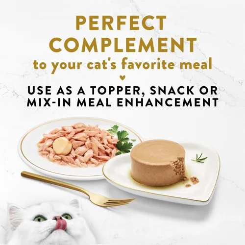 Vista 5 de Purina Fancy Feast Aperitivos, atún con adorno de vieiras, 1.1 onzas