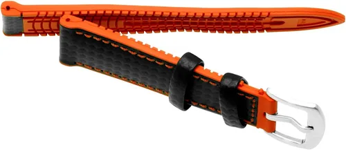 Vista 6 de SINAIKE SiliconeWatchBand20mm22mmCarbonFiberLightweightRubberWatchBandsforMenWomenTaperedStrapMetalBuckle