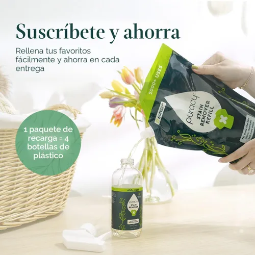 Vista 5 de Puracy Quitamanchas, limpiador natural de manchas para viajes y lavandería para ropa, artículos esenciales para bebés, manchas de niños, limpiador