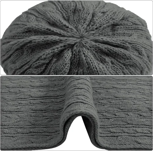Vista 7 de The Fellie Conjunto de guantes de bufanda de invierno para mujer, gorros de punto, bufanda cálida, guantes térmicos 3 en 1