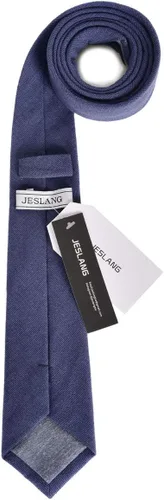 Vista 4 de JESLANG Corbata de algodón y lino de 2.56 pulgadas para hombre, perfecta para ocasiones formales e informales