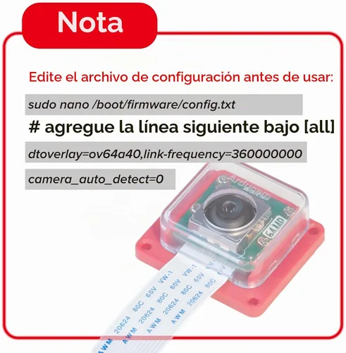 Vista 2 de Arducam OwlSight para cámara Raspberry Pi, cámara Pi de 1/1.32" 64MP para Pi5, Pi4B, 3/3B+, y así sucesivamente, módulo de cámara de enfoque