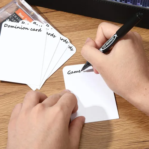 Vista 4 de Yookeer Divisor de tarjetas coleccionables de plástico a granel, separadores de cartas de béisbol, divisores en blanco para cajas de almacenamiento