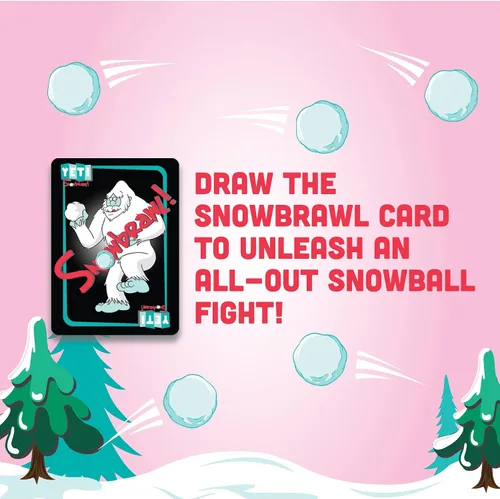 Vista 4 de Big Discoveries Yeti Snowbrawl - Un juego de cartas de pelea apilada de bolas de nieve, incluye 40 bolas de nieve, divertido juego de mesa