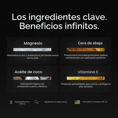 Vista 3 de BASED Performance Desodorante para Hombres, Protección contra el Olor Todo el Día, Sin Aluminio con Magnesio, Cera de Abejas y Manteca de Karité