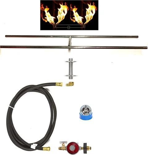 Vista 6 de Kit completo LP básico para parrillada con quemador de acero inoxidable 316