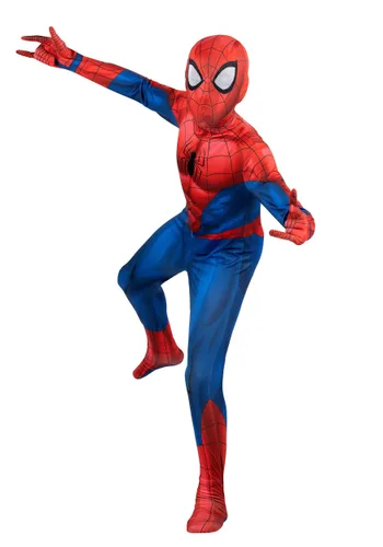 Vista 3 de Disfraz Zentai de Hombre Araña Rojo y Azul para Niños Multicolor