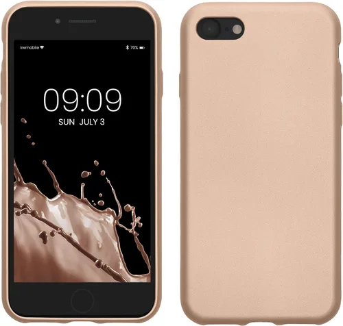 Vista 9 de kwmobile Funda compatible con Apple iPhone SE (2022) / SE (2020) / 8/7 - Funda protectora delgada de TPU para teléfono, acabado mate suave, remolino