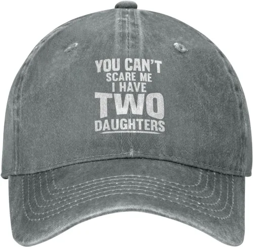 Vista 10 de You Can't Scare Me I Have Two Daughters Hat for Women Dad Hats Cute Hat