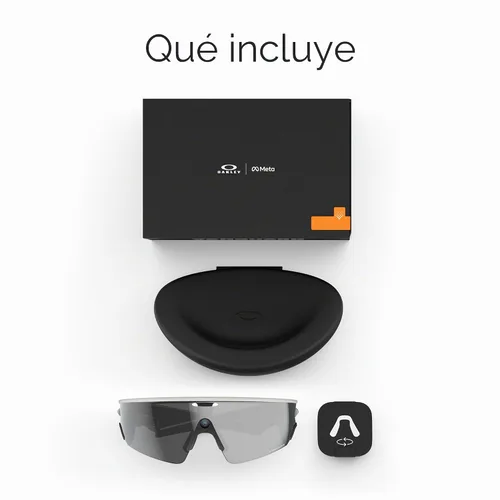Vista 7 de Meta Oakley Vanguard Smart AI Gafas Blancas, Prizm Negro