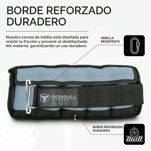 Vista 3 de Pesas de tobillo ajustables (par) – Peso de tobillo ponderado para caminar, gimnasio y ejercicio – Peso de pierna de 2, 4, 6, 8, 10 libras