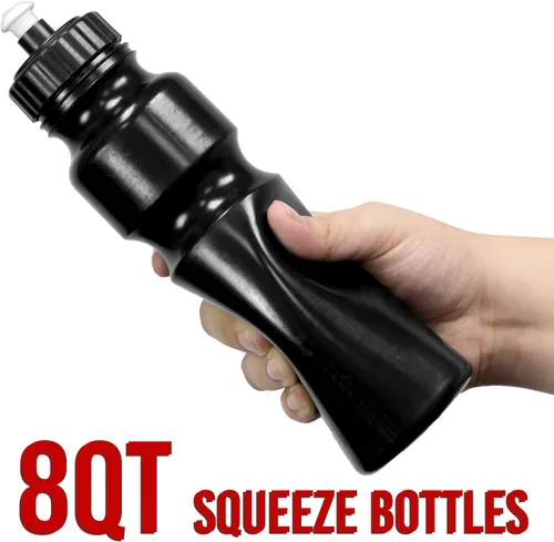 Vista 4 de Crown Sporting Goods Portabebidas deportivas plegables con 8 botellas de plástico con tapa de rosca de 36 onzas