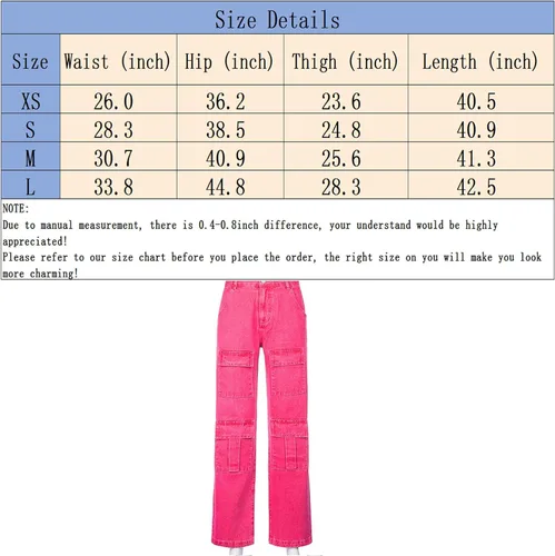 Vista 4 de Jeans holgados de cintura alta para mujer, con bolsillo con solapa, ajuste relajado, pierna ancha recta Y2K, jeans cargo de moda