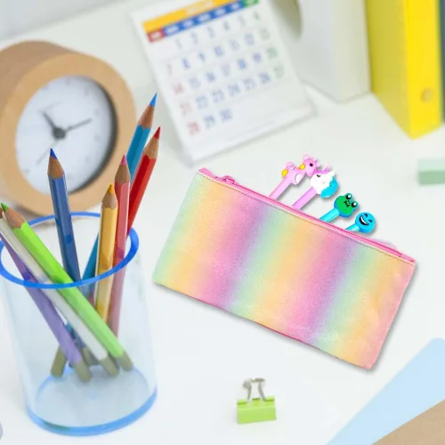 Vista 8 de AGSDON 4 mochilas infantiles para niñas, 14.5 pulgadas de unicornio con lentejuelas y lonchera