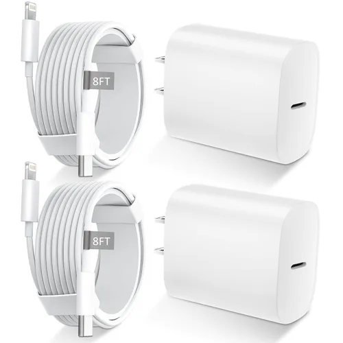 Vista 15 de DiHines Cargador rápido para teléfono 14 13 12 11, cable de carga Lightning de 3 pies con bloque de carga USB C de 20 W para teléfono 14/14 Pro