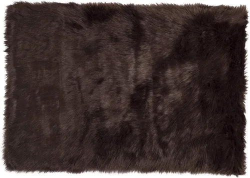 Vista 17 de Luxe - Alfombra Hudson de piel sintética con pelo suave y esponjoso, lavable a máquina, con respaldo antideslizante, alfombra de área libre de Negro