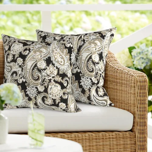 Vista 71 de DYTXIII Paquete de 2 almohadas lumbares impermeables para exteriores con rellenos, 12 x 20 pulgadas, almohada decorativa rectangular para patio