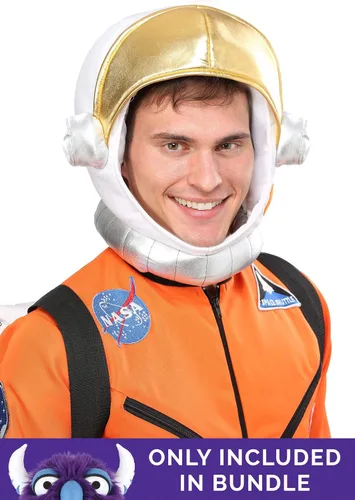 Vista 4 de Disfraz de astronauta naranja para adultos