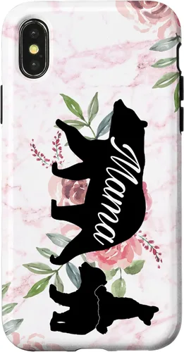 Vista 5 de Mama Bear Mom Gift Phone Holder - 2 Cubs Kiddo Mom Case for iPhone 17