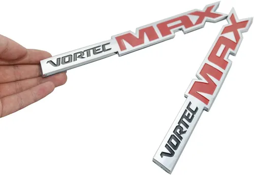 Vista 3 de Se adapta a (par) Vortec MAX - Calcomanías de emblemas de alto rendimiento 3D elevadas con adhesivo fuerte para Silverado (rojo negro)