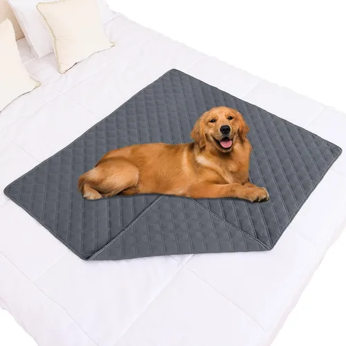 Vista 161 de Smiry Funda Impermeable para Cama de Perro Manta para Mascotas, Manta Suave y Lavable para Perros para Muebles Cama Sofá Sofá Reversible, a Cuadros
