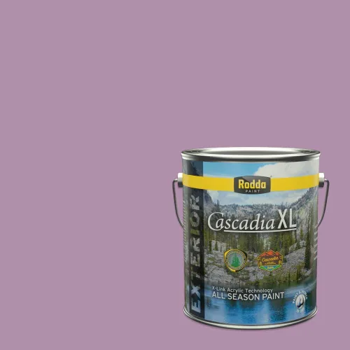 Vista 188 de Rodda Paint CASCADIA XL Pintura e imprimación de satén exterior en uno, cuarto de galón, bikini lavanda