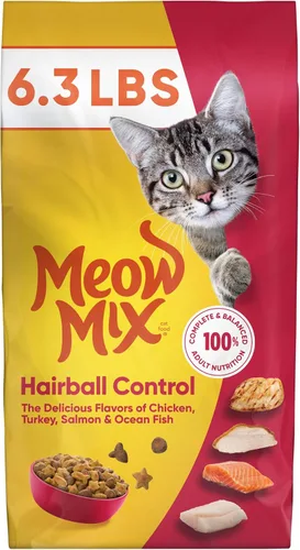 Vista 8 de Meow Mix Control de Bolas de Pelo Alimento Seco para Gatos, Bolsa de 3.15 Libras (Paquete de 4)
