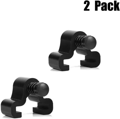 Vista 6 de LWZH Topes de puerta de acero negro para puerta corredera de granero Kit de rodillos de riel 2 Pack