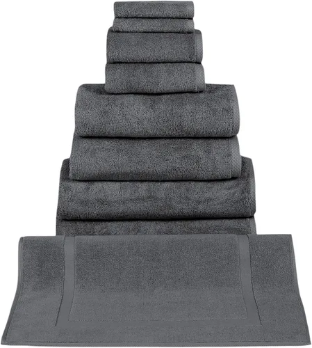 Vista 12 de Toallas turcas clásicas prémium juego de toallas suaves – Incluye toallas de baño de gran tamaño, toallas de baño, toallas de mano, toallas de baño