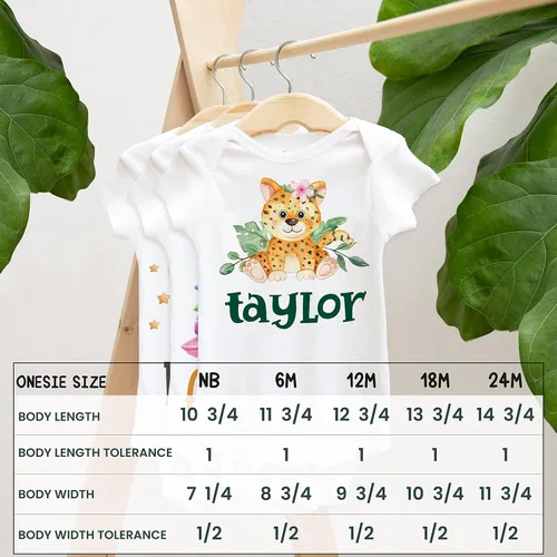 Vista 6 de Mono de regalo personalizado para niñaniño, Blanco
