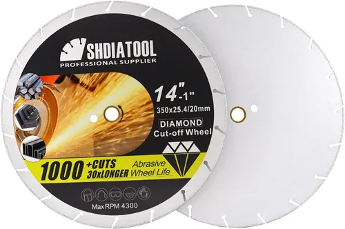 Vista 12 de SHDIATOOL Disco de corte de metal de diamante de 4 pulgadas para tubo de acero Ángulo de barras de refuerzo de hierro Hoja de rueda de corte soldada