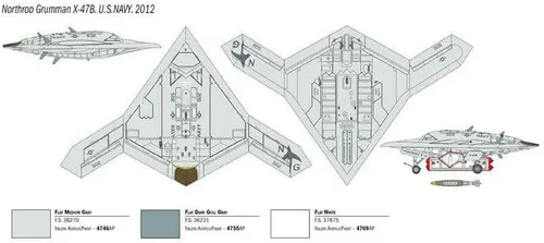 Vista 3 de Italeri 1421S: 72 X-47B