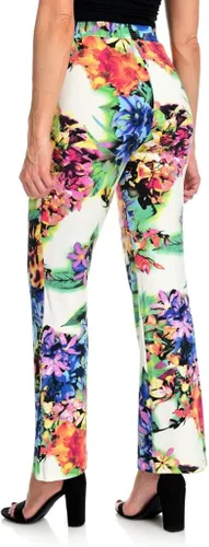 Vista 2 de Kate Mallory Printed Knit Smocked Waist Straight Leg Pull-On Pants