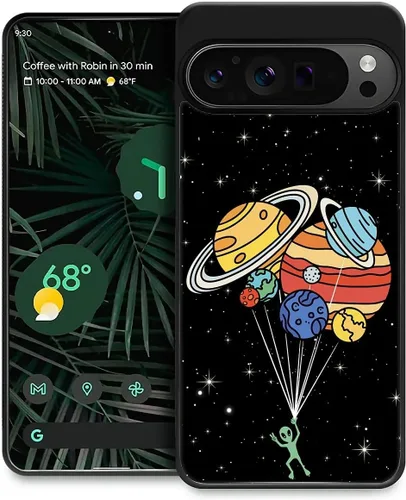 Vista 17 de Funda compatible con Google Pixel 4A 5G, sistema solar de globo alienígena, diseño de patrón increíble, a prueba de golpes, antiarañazos, carcasa