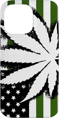 Vista 21 de American Weed Flag 4:20 Cannabis Pot Marijuana Stoner Gift Case for iPhone 17