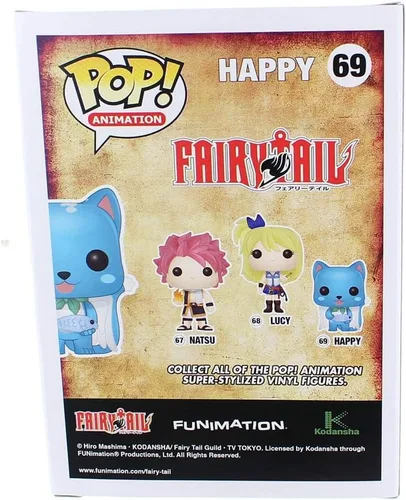 Vista 2 de Figura de acción de Happy de Fairy Tail, Funko POP Anime