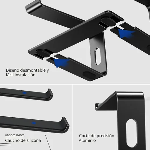 Vista 5 de BESIGN LS03 - Soporte elevador de aluminio para laptop, ergonómico y desmontable, elevador para computadora, compatible con MacBook Air Pro, Dell