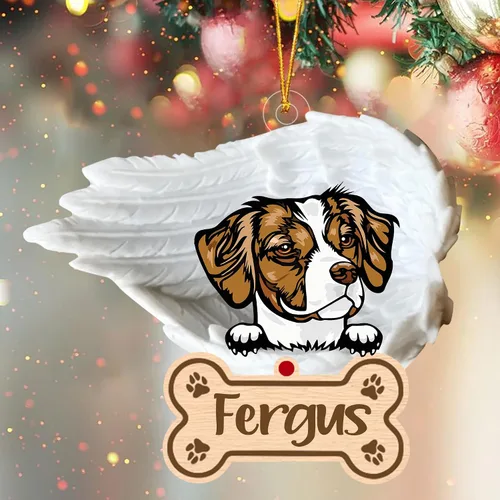 Vista 65 de Adorno de perro afgano de 1 ángel, adorno acrílico 2D personalizado conmemorativo para perros, regalo por pérdida de mascotas, regalo