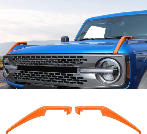 Vista 8 de Cubierta de Bisagra Compatible con Capó del Motor para Ford Bronco 2021-2025, Kit de 2 Piezas de Accesorios Decorativos Exteriores de Trim Trail