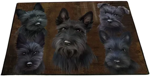 Vista 25 de Doggie of the Day Scottish Terrier Dogs Floor Mat - 4th of July Independence Day - Best Dog Doormat - Protector Decor - Unique Portrait Art