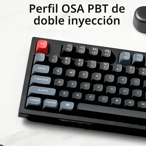 Vista 7 de Keychron K10 Pro QMK/VIA Teclado mecánico inalámbrico personalizado, intercambiable en caliente, tamaño completo, 108 teclas programable Interruptor